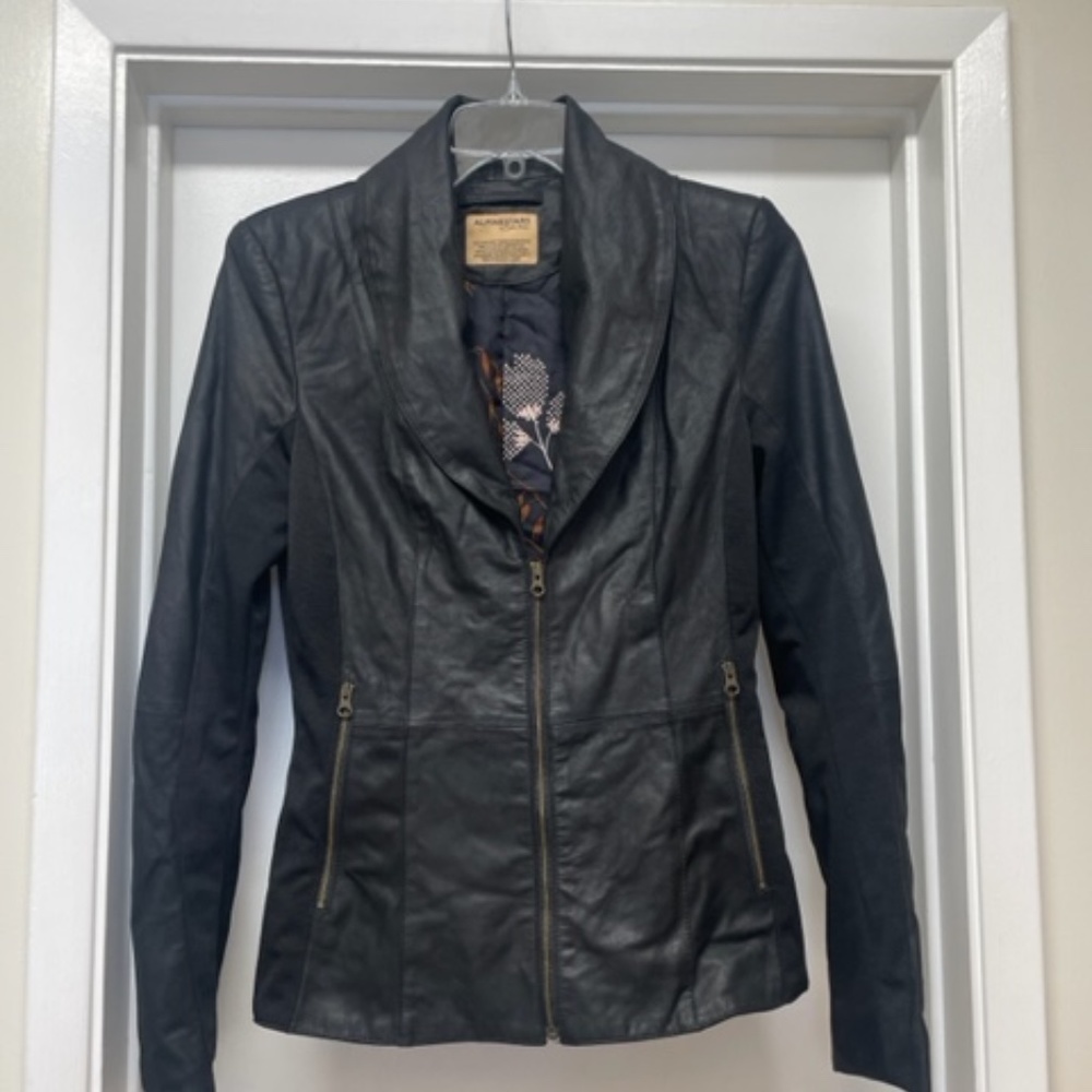 Alpinestars by Denise Focil Black Leather Jacket